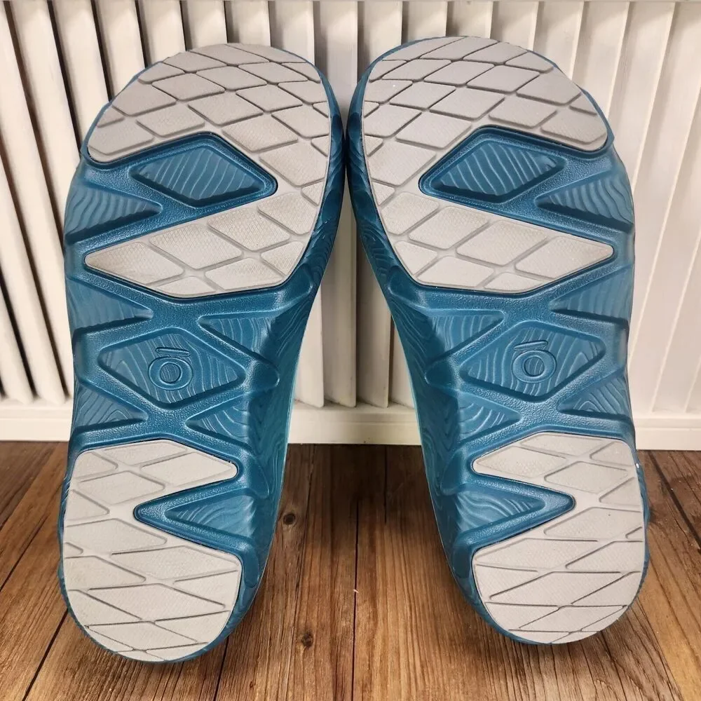 Oboz Whakata Coast Recovery Clogs Mens Sz 9 Aqua Blue Slip On Comfort Sandals
